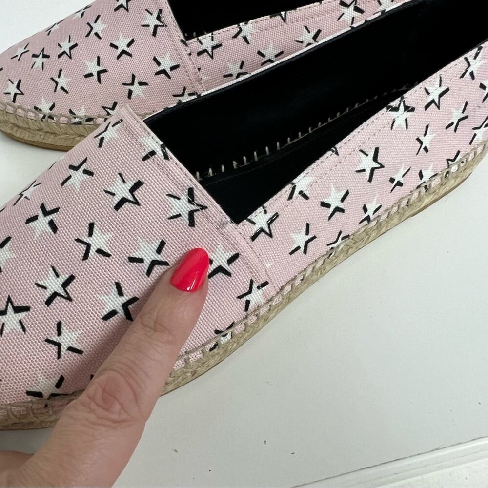NWT Saint Laurent Espadrilles Solaris Canvas Star Print Pink Black EU 39.5 $750 - Picture 12 of 12
